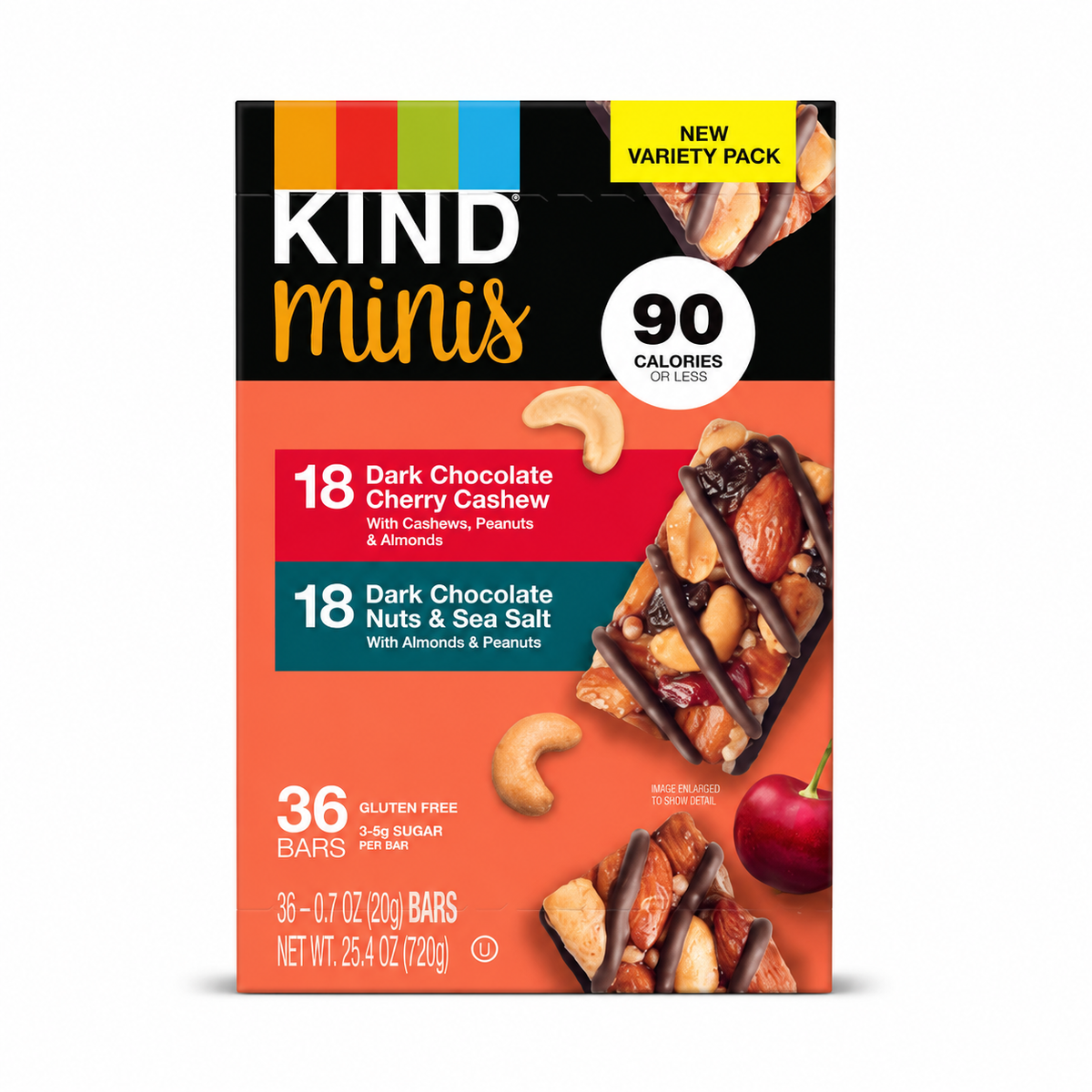 KIND Minis Snack Bar Variety Pack – 0.7 oz (36 Pack)